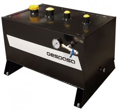 INTEGRALLY-BUNDED RECTANGULAR METALLIC TANK of 80 litres